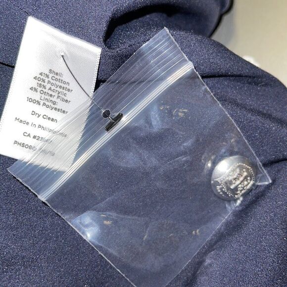 TALBOTS Boucle Navy White, Blue & Red Wrap Skirt With Slit - Picture 16 of 16